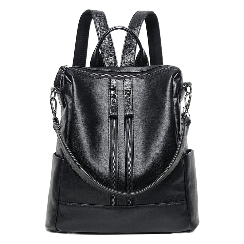 ¡En stock! Mochila para mujer con envío directo 2025, nueva mochila de moda coreana de cuero PU, mochila de maternidad.