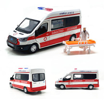 彩珀福特全順120救護車合金模型車 仿真急救車兒童禮物玩具車60