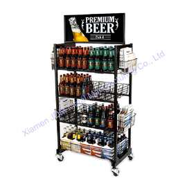 专业生产小货架饮食展示架啤酒架油盐酱醋食品饮料展示架