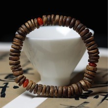 海南莺歌绿奇楠沉香手串算盘珠九分沉男女随形单圈棋楠沉香手链