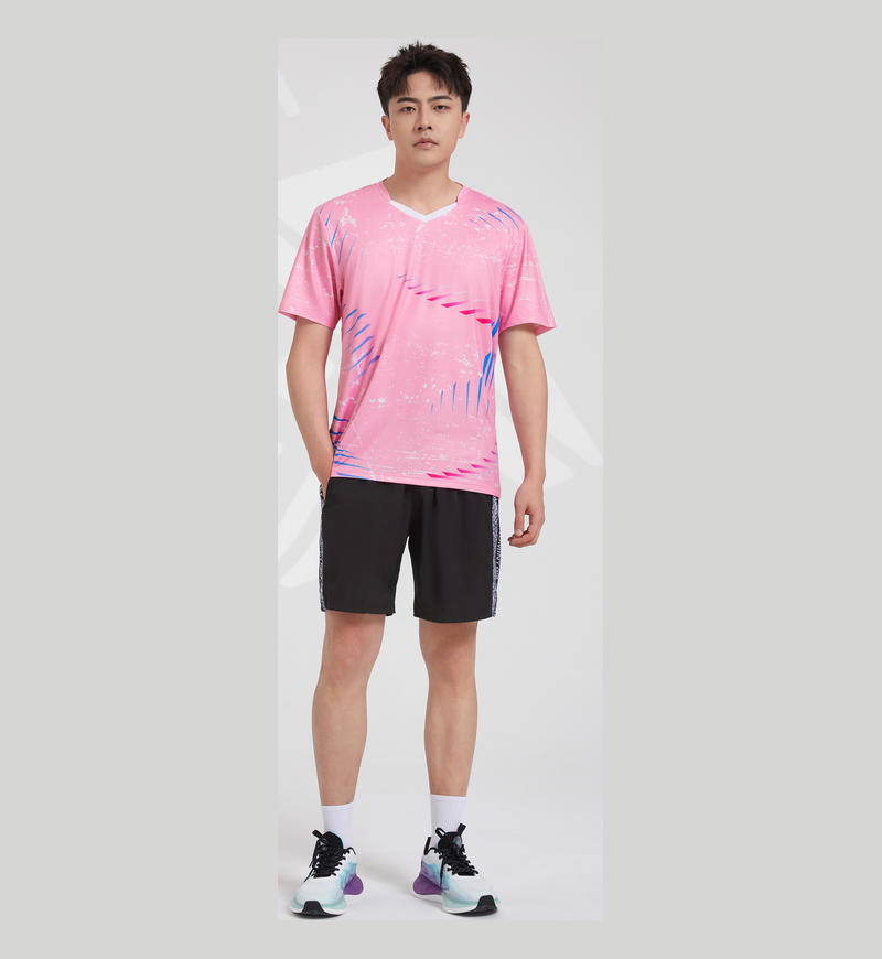 Traje de bádminton con sensación de hielo de secado rápido para hombres y mujeres, juego de ensayo de tenis transpirable, uniforme del equipo, bordado imprimible 7905