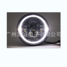 7寸牧马人 透明光导   LED 哈雷大灯