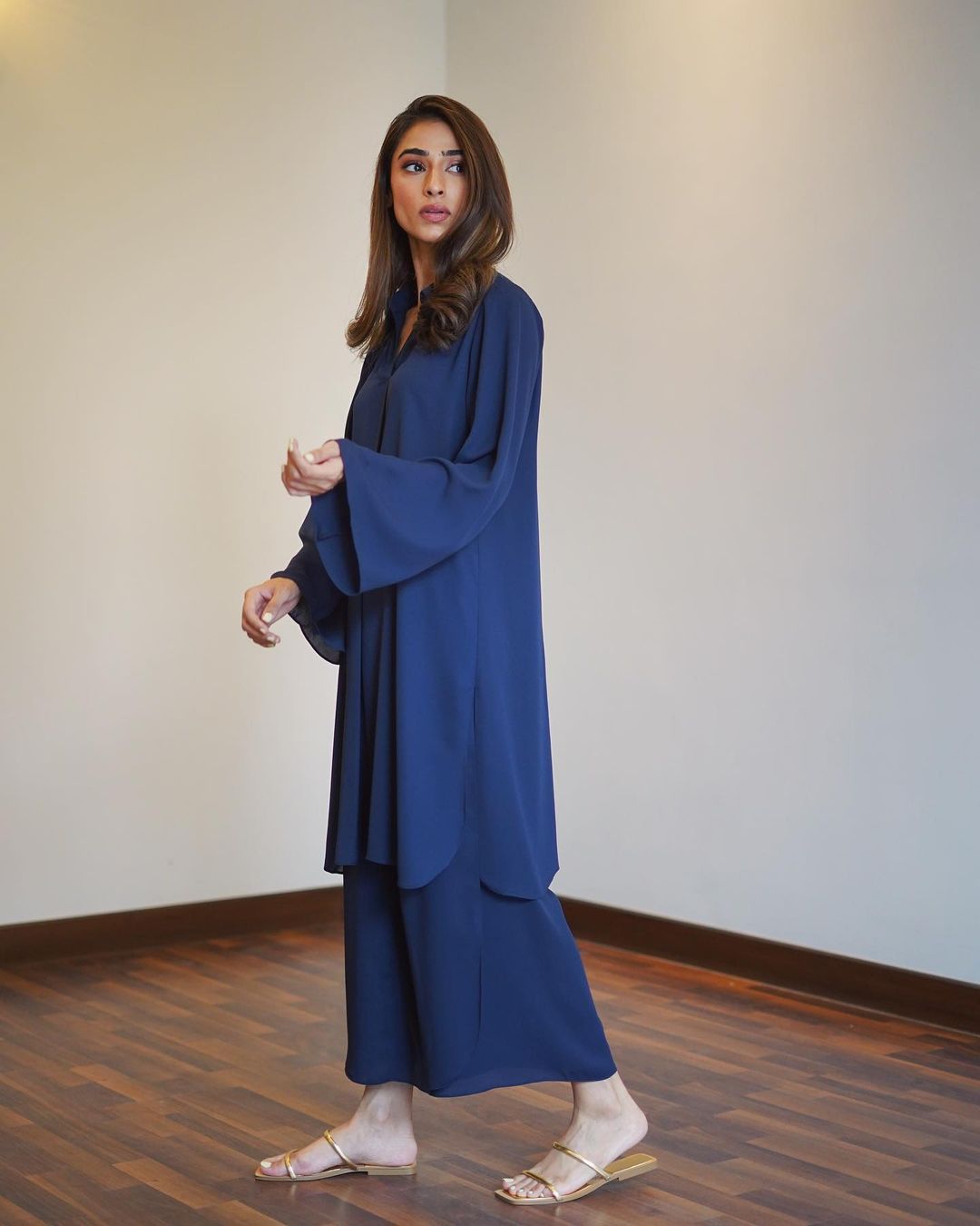 GraceChic Malaysia Women's 2024 Spring New Long Sleeve Shirt Wide Leg Pants Set Elegant Commuting Fashion Versatile_voghion.com