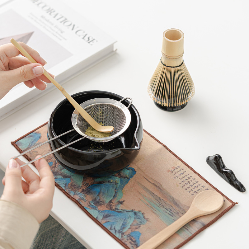 跨境专供抹茶碗抹茶套装茶筅百本立宋代点茶抹茶工具套装日式茶具|undefined