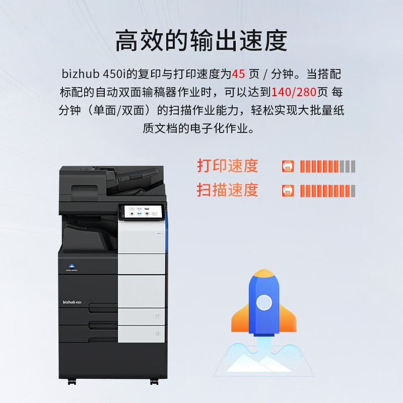 Konica Minolta 450i A3A4 Impresora láser en blanco y negro Copiadora digital de oficina Copiadora de alta velocidad