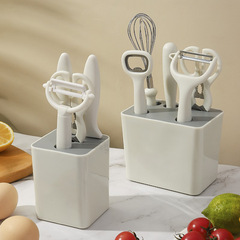 キッチンガジェット神器セット家庭用ステンレス果物ナイフ皮むき器ハサミ赤ちゃん補助食ツールセット
