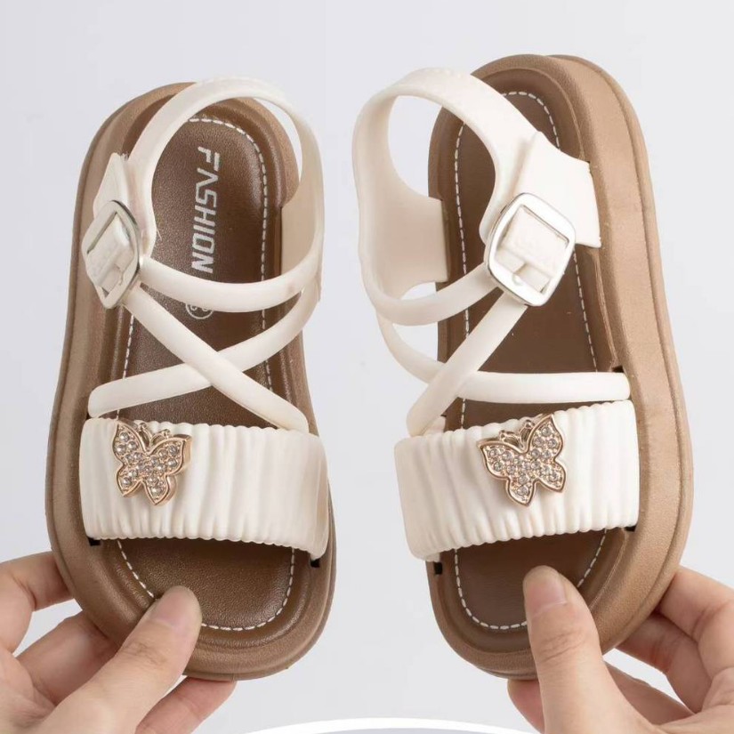 Children's Sandals Soft Sole Medium and Large Children's Sandals Girls' Sandals 2025 Summer New Style Princess Style Beach Shoes Wholesale