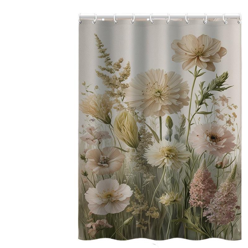 Waschbarer Fenstervorhang aus Polyestermaterial, Sonnenschutz und Wärmedämmung, mit Haken, geeignet für Zimmer und Kleiderschrank_voghion.com