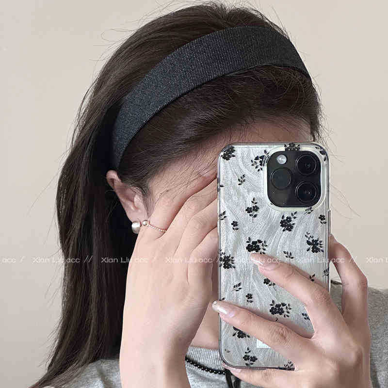 Denim wide edge-black gray