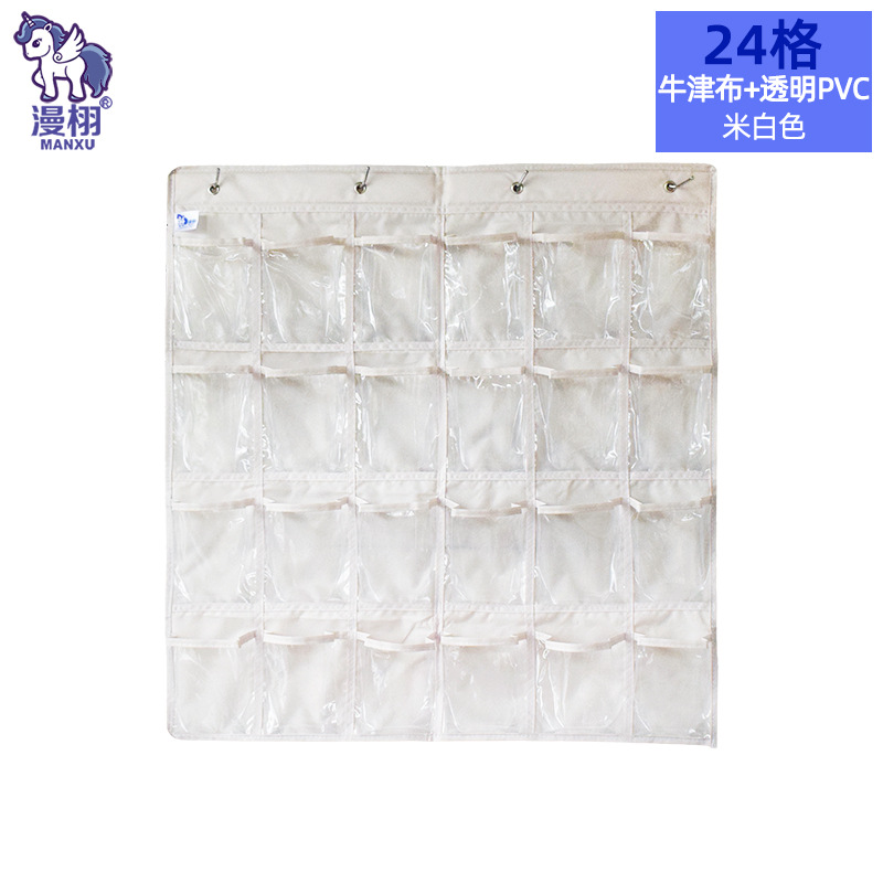 36-rejilla de joyería transparente bolsa colgante bolsa de almacenamiento bolsa colgante teléfono móvil bolsa colgante detrás de la puerta armario colgante de pared bolsa de organización de la tarjeta de los niños