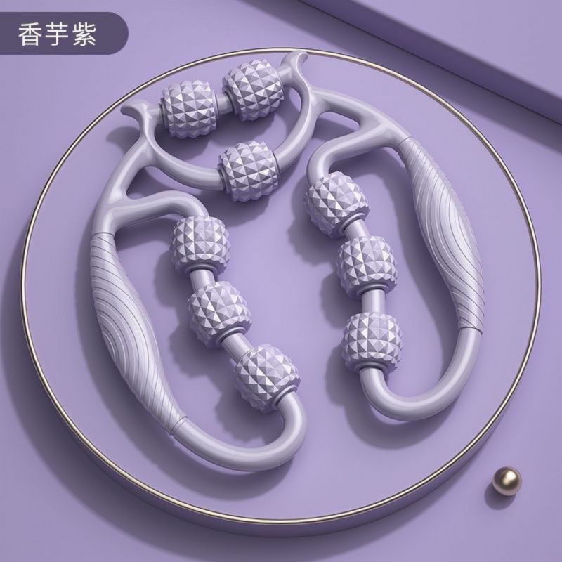 跨境美腿神器环形夹腿小腿按摩滚轴狼牙棒泡沫轴肌肉拉伸放松按摩|undefined