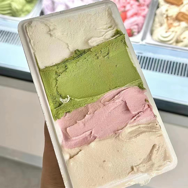 工厂直销手工冰淇淋打包盒大量批发 意大利手工冰淇淋外卖保温盒