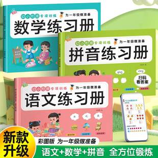 Kindergarten to Primary School Pinyin Mathematics Chinese Kindergarten Senior Class Workbook to Prepare for First Grade Entrance Practice Every Day