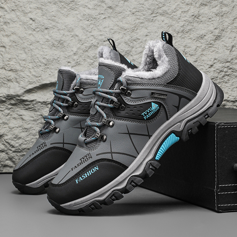 Fleece-Lined Warm Work Shoes, Non-Slip And Wear-Resistant, For Construction Work, Outdoor Travel, Hiking, Versatile Casu_vogvips.com