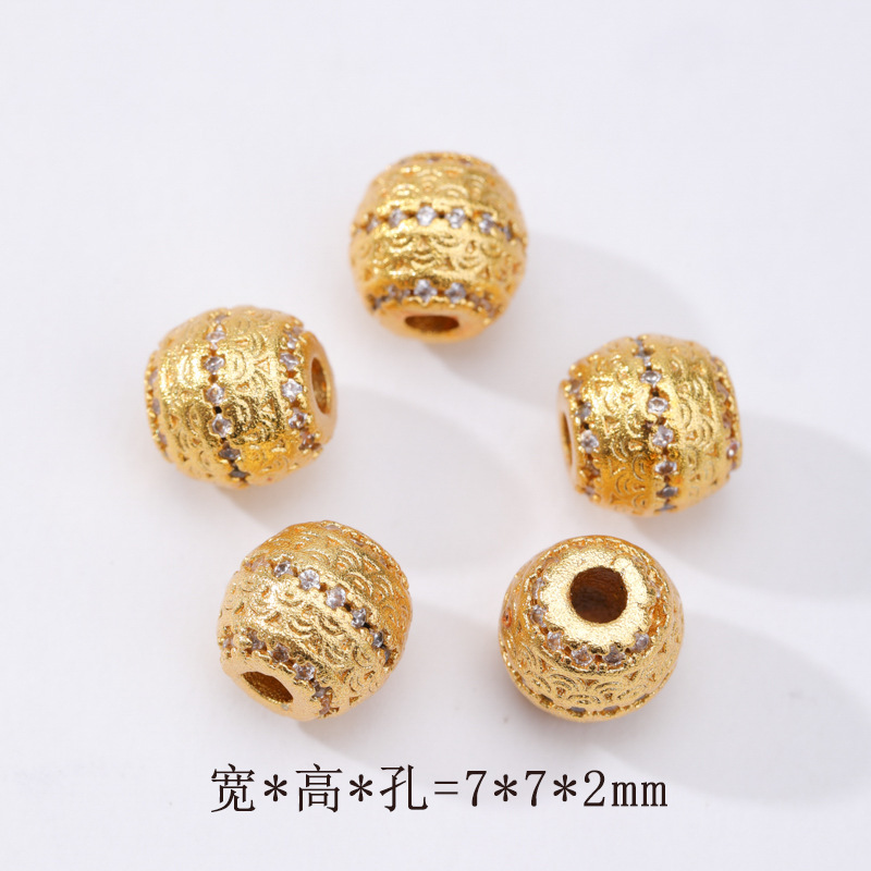 强保色沙金镶微结中国结小熊核桃珠圆珠配件隔珠片手工串珠转运珠|undefined