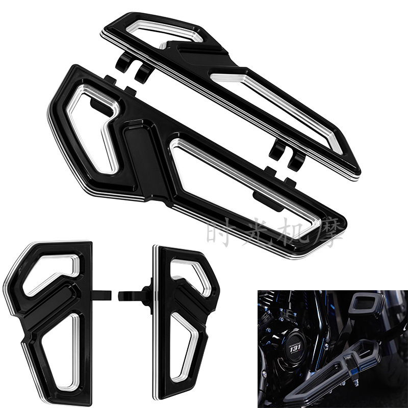 Suitable for Harley Soft-tail Fat Boy Heirator Big Glider Street Road King CVO Road Front and Rear Pedals Large Pedals