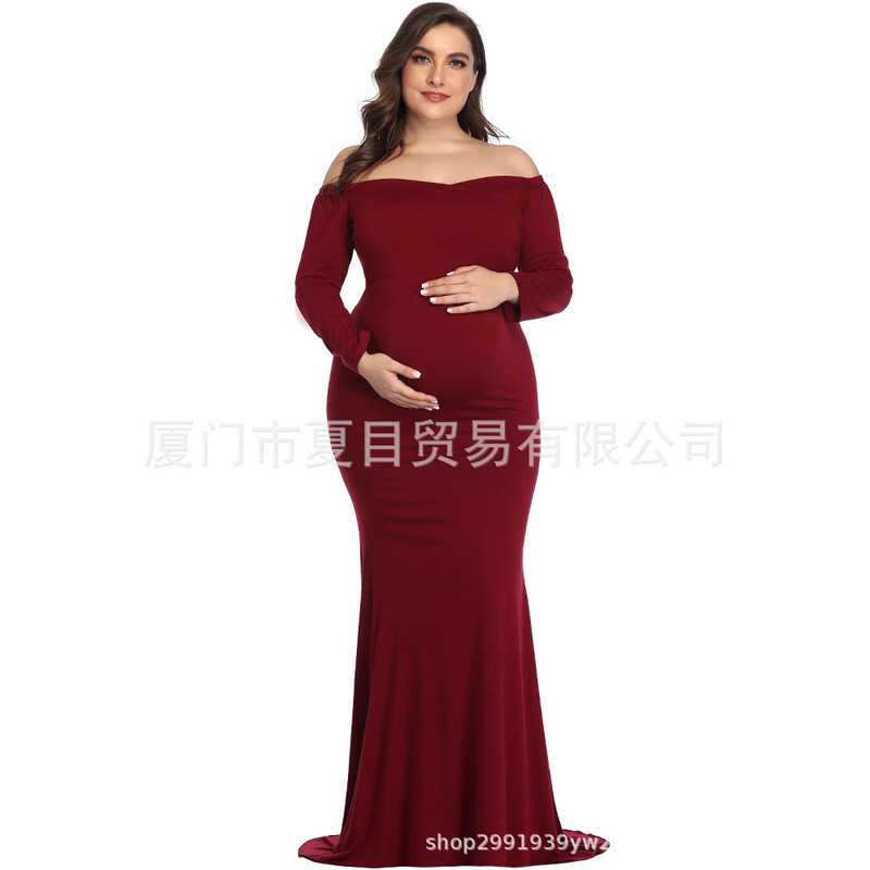 アマゾンebay爆発妊婦写真撮影ワンピース妊婦写真雪紡織モップ写真スカート|undefined