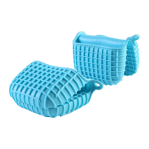 70g thickened silicone insulated hand clips for dishes and basins, grid hand clips, baking oven gloves, microwave oven silicone gloves