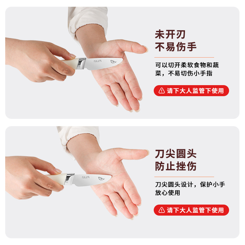 Cuchillo de corte de verduras para niños cuchillo de frutas para niños mano bebé mini cocina de educación temprana cuchillo para niños pequeños cuchillo no