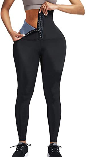 Cintura engrosada PU azul breasted cropped Pantalones