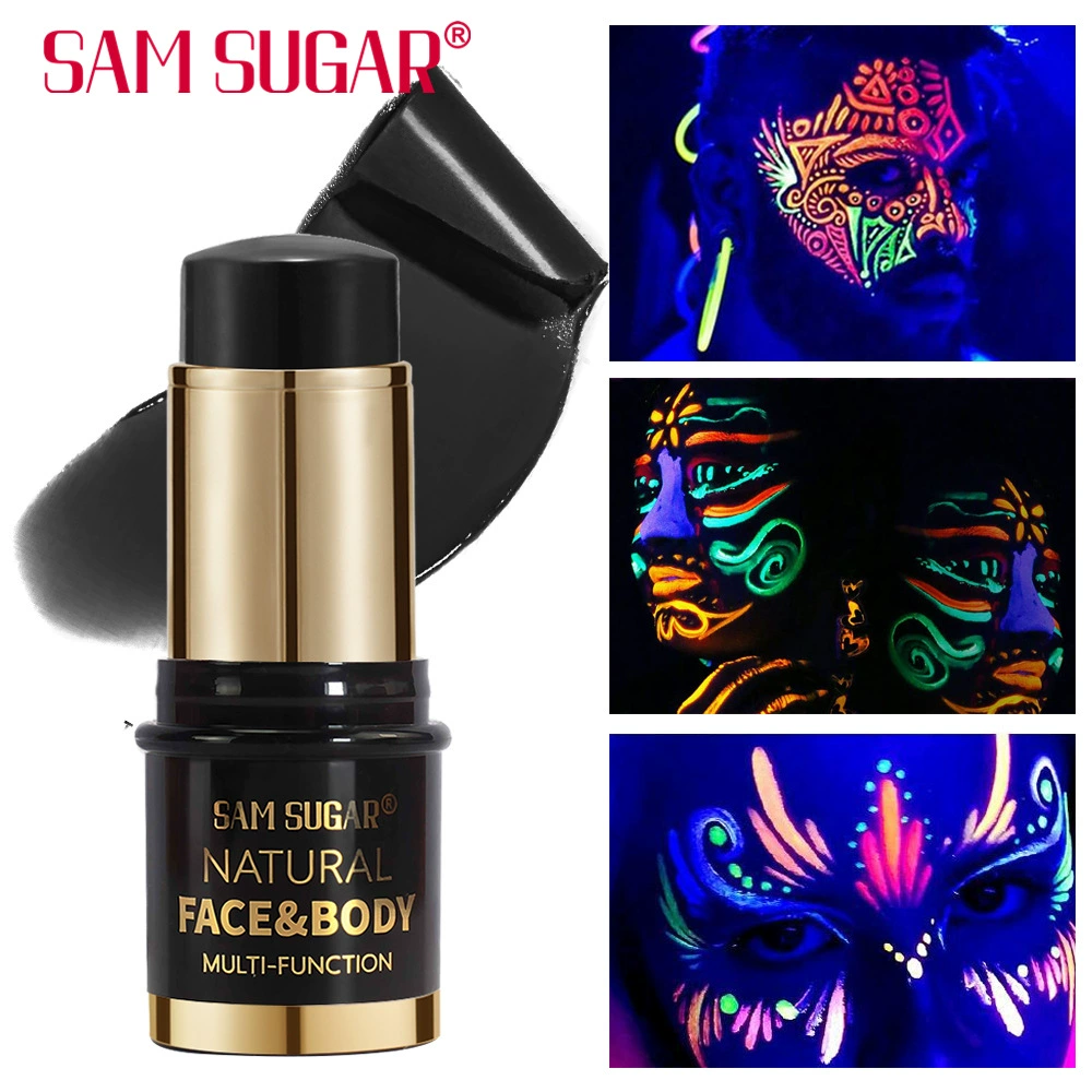 SAM SUGAR12 цвет УФ-флуоресцентная роспись для Хэллоуина краска для лица тела крем для сценической вечеринки макияж через границу