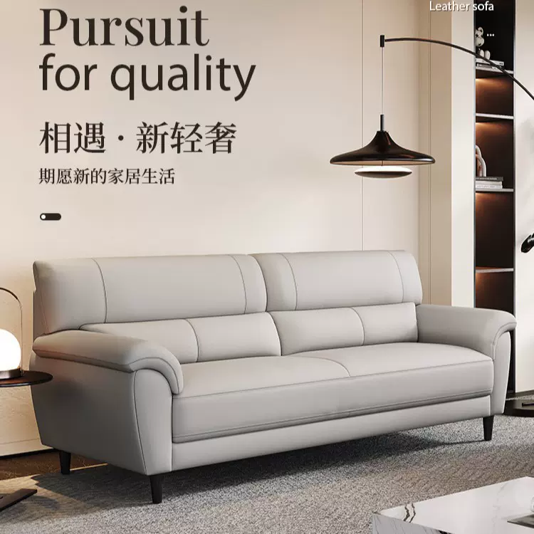 北欧真皮沙发客厅2024新款头层牛皮三人位皮质双人小户型现代简约