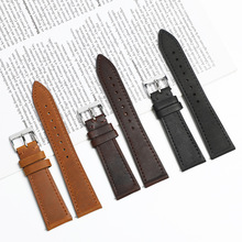 现货批发复古疯马皮尖尾表带头层牛皮真牛皮开关快拆智能表带通用
