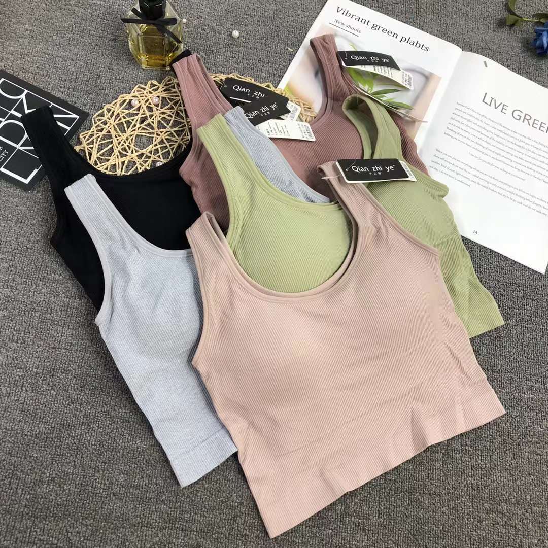 Nueva Seamless alta elástico Sling belleza de las mujeres chaleco inalámbrico yoga sujetador ropa interior deportiva al por mayor