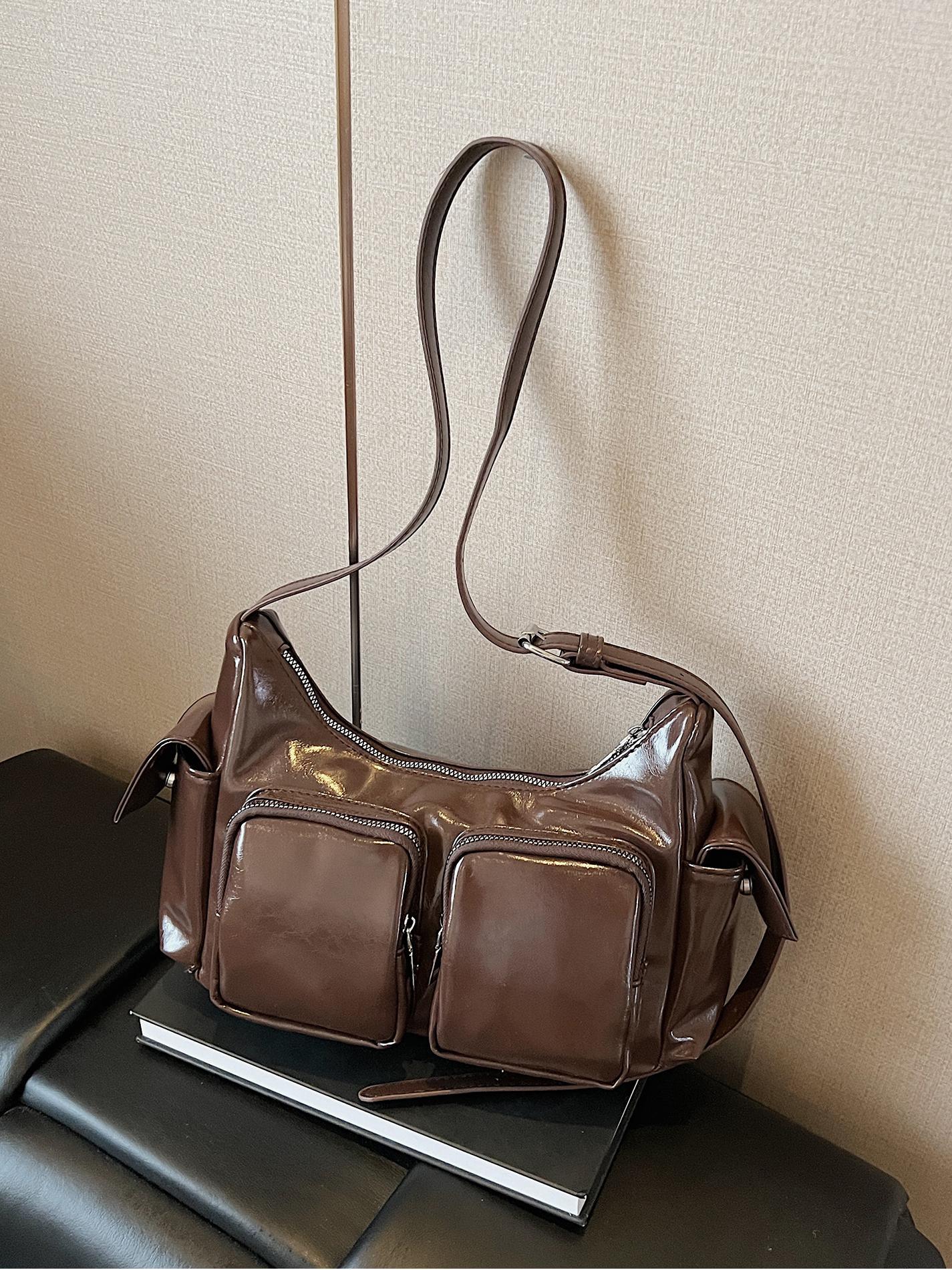 Bolso retro de tendencia transfronteriza para mujeres 2025, nuevo nicho de bolso de locomotiva universal, mochila de textura de alta calidad