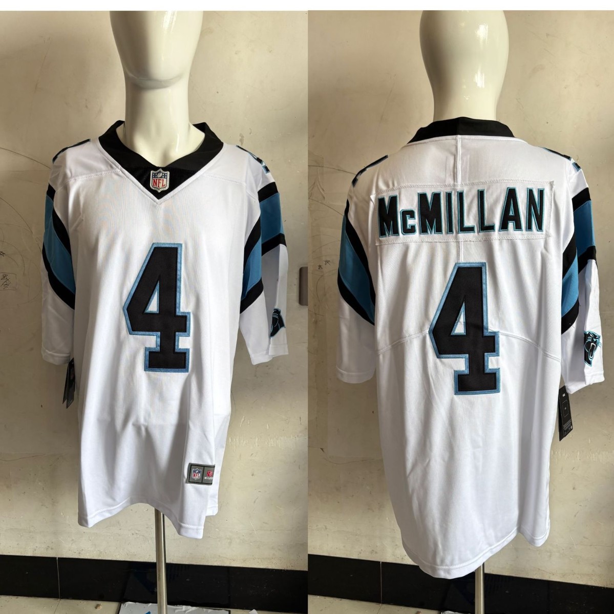 2026 NFL short-sleeved jersey, Panthers second generation embroidered, available for cross-border trade.