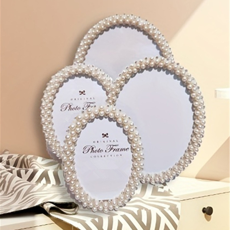 1014 Oval Pearl Photo Frame 6-Inch 7-Inch 8inch 10inch Multiple Sizes Available for Export, Last Order in Stock, Quick Dispatch