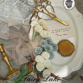 插花设计师得宠的小可爱 奶油香草花卉  手作办公文化仿真植物仿