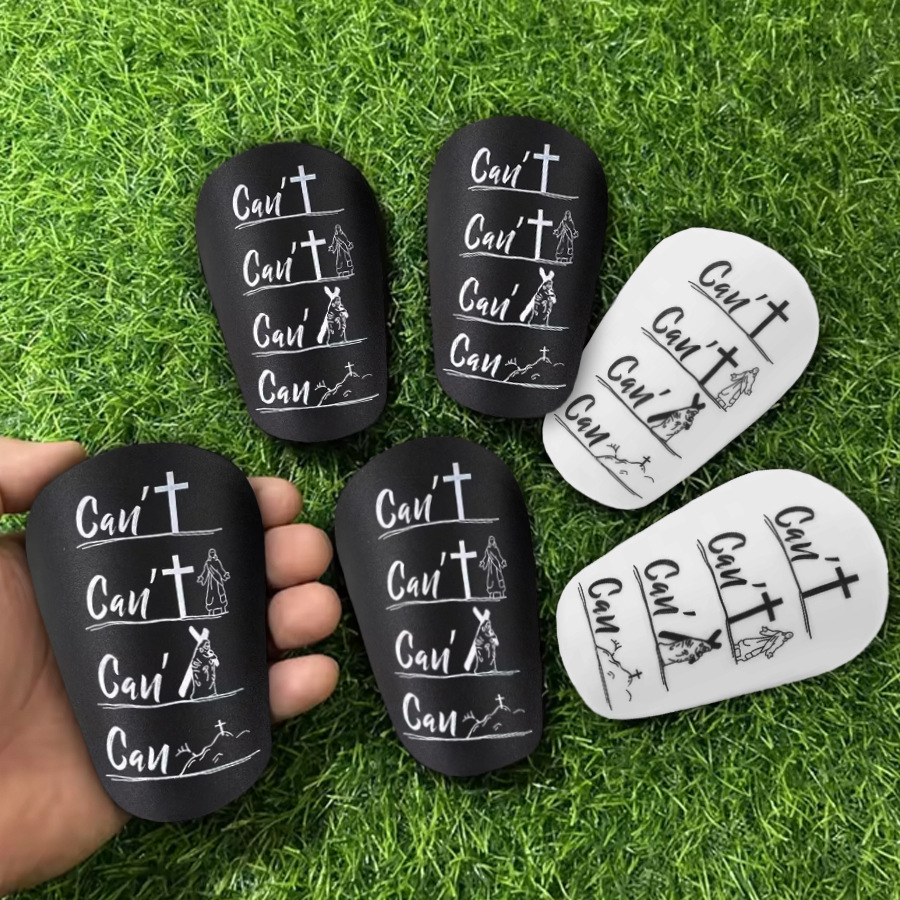 Cross-Border Professional Mini Football Shin Guards for Adults and Children, Protective Gear with Lettering Mini Shin Pads