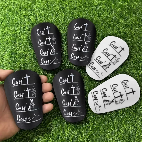 Cross-Border Professional Mini Football Shin Guards for Adults and Children, Protective Gear with Lettering Mini Shin Pads