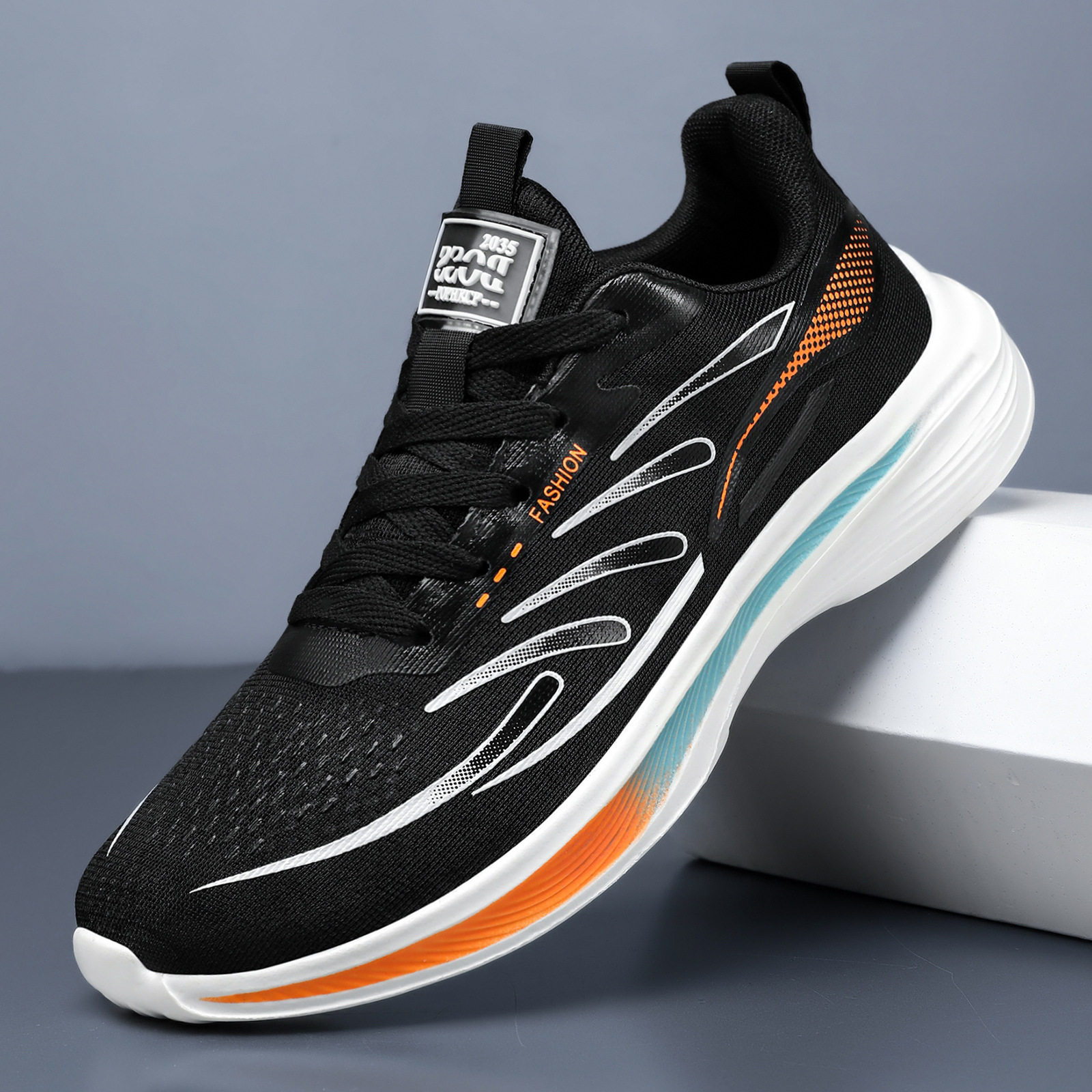 2026 primavera EVA ultra ligera zapatillas de deporte de adhesión fría ligera con suela suave zapatos de running de hombre grandes zapatos casuales de hombre transfronterizos