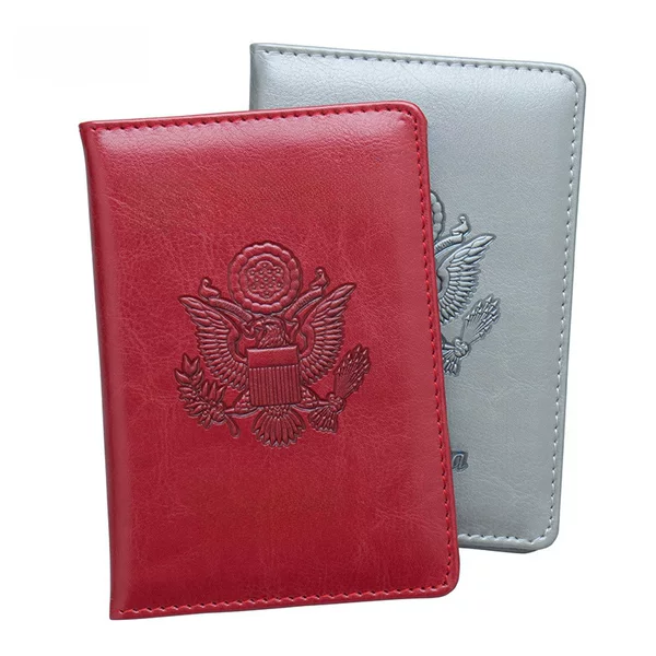 Usa American 64 Pattern Passport Holder Concave and Convex Embossed Export Passport Book Embossed Passport Bag Ticket Holder Card Holder