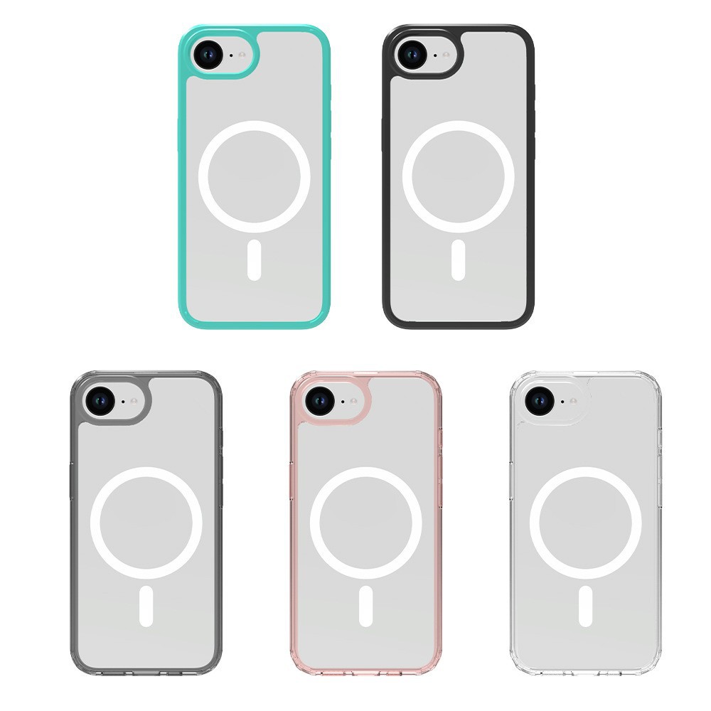 Aplicable para iphone16E acrílico 2 - en - 1 caja de teléfono móvil anti-caída cubierta de succión magnética transparente anti-racaña