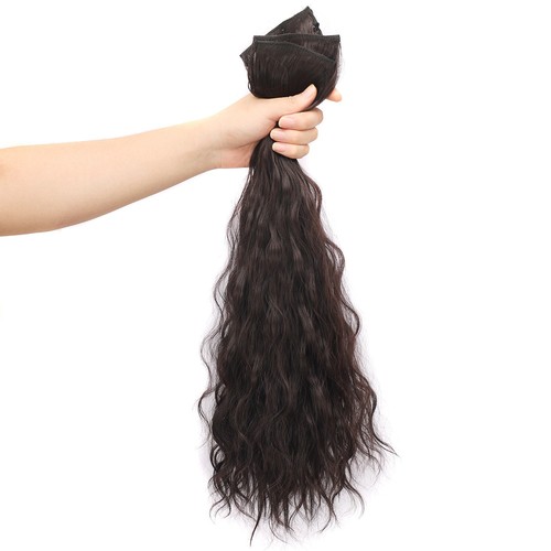 Ladies' Fluffy 3-Piece Wig: Lightweight Egg Curl & Water Wave Hair Extension Pieces—Synthetic Fiber, Perfect for Adding Volume