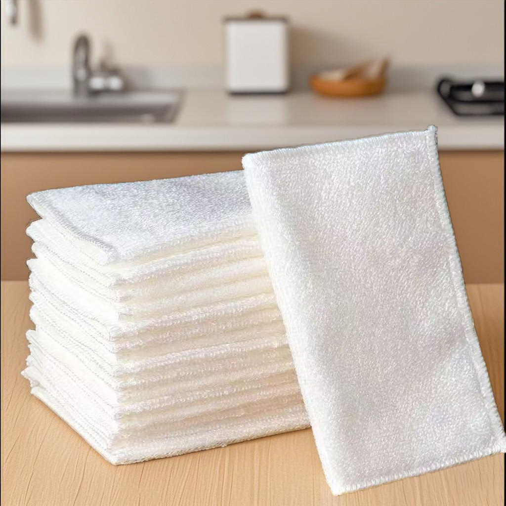 Paño absorbente de fibra de bambú para el hogar que no absorbe fácilmente el aceite, paño para lavar platos que no suelta pelusa, para limpiar mesas, estufas, muebles y electrodomésticos.
