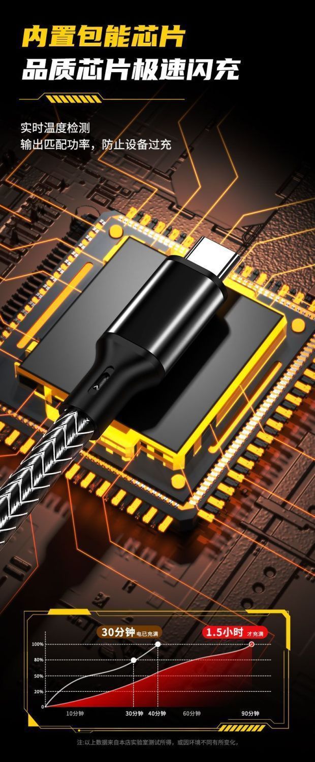 Hızlı Şarj Üçlü Şarj Cihazı Üç İn Bir Veri Kablosu USB-C Araç Şarj Kablosu Örgülü Craftsman X11