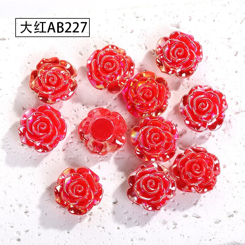 Resalte ABS perla de imitación con agujero beige camelia horquilla joyería accesorios para el cabello perlas de bricolaje al por mayor accesorios Yake