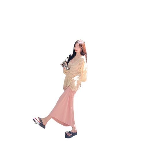 Lazy Style Loose Sun Protection Cardigan Long Sleeve Knit Top Women's Autumn Thin Version Unique Chic Upper Garment