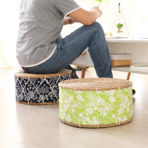 Thickened Straw Futon Cushion, Tatami Floor Seat Stool, Woven Floor Mat, Living Room Rug, Home Use