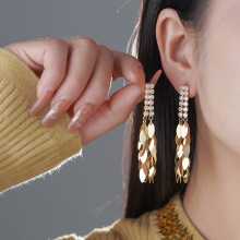 流苏麦穗耳环女时尚气质波西米亚长短款树叶子高级感耳坠耳钩耳饰