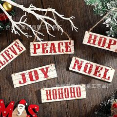 クリエイティブイン木製ウェルカムサイン英語メリークリスマスレターサインクリスマスツリー装飾ペンダントペンダント