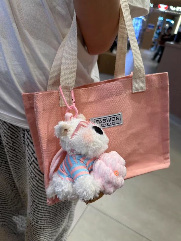 Cute ice cream doodle puppy plush pendant, West Highland bag pendant, bag decoration, gift for best friends, car decoration