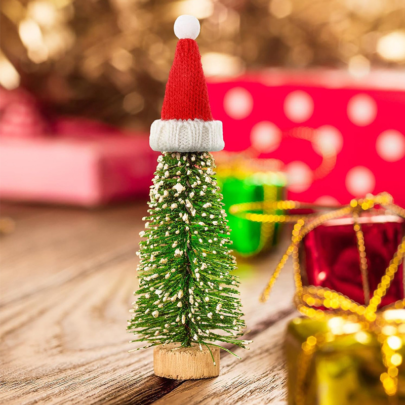 ミニクリスマス帽子アクセサリー、ミニウール帽子、人形、スカーフ、ファーボールペンダント、クリスマスデコレーション|undefined