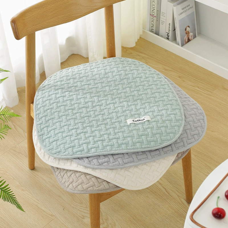 Новый хлопковый круглый год универсальный обеденный стул с подушкой подкова сплошной цвет легкий и тонкий нескользящий коврик