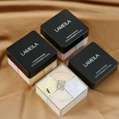 ラメラ四宮格定化粧散粉防水防汗化粧しない持続的なカバー粉餅乾燥皮油皮蜜粉