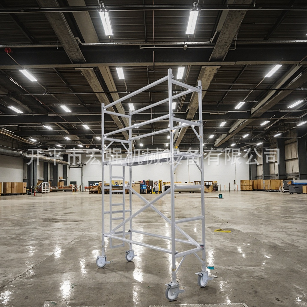 EN1004认证铝合金移动脚手架双宽移动工作架工作高度2-12m